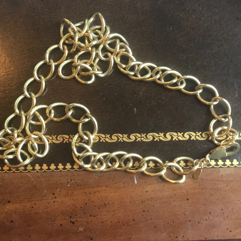 Gold link belt fits women's small waist